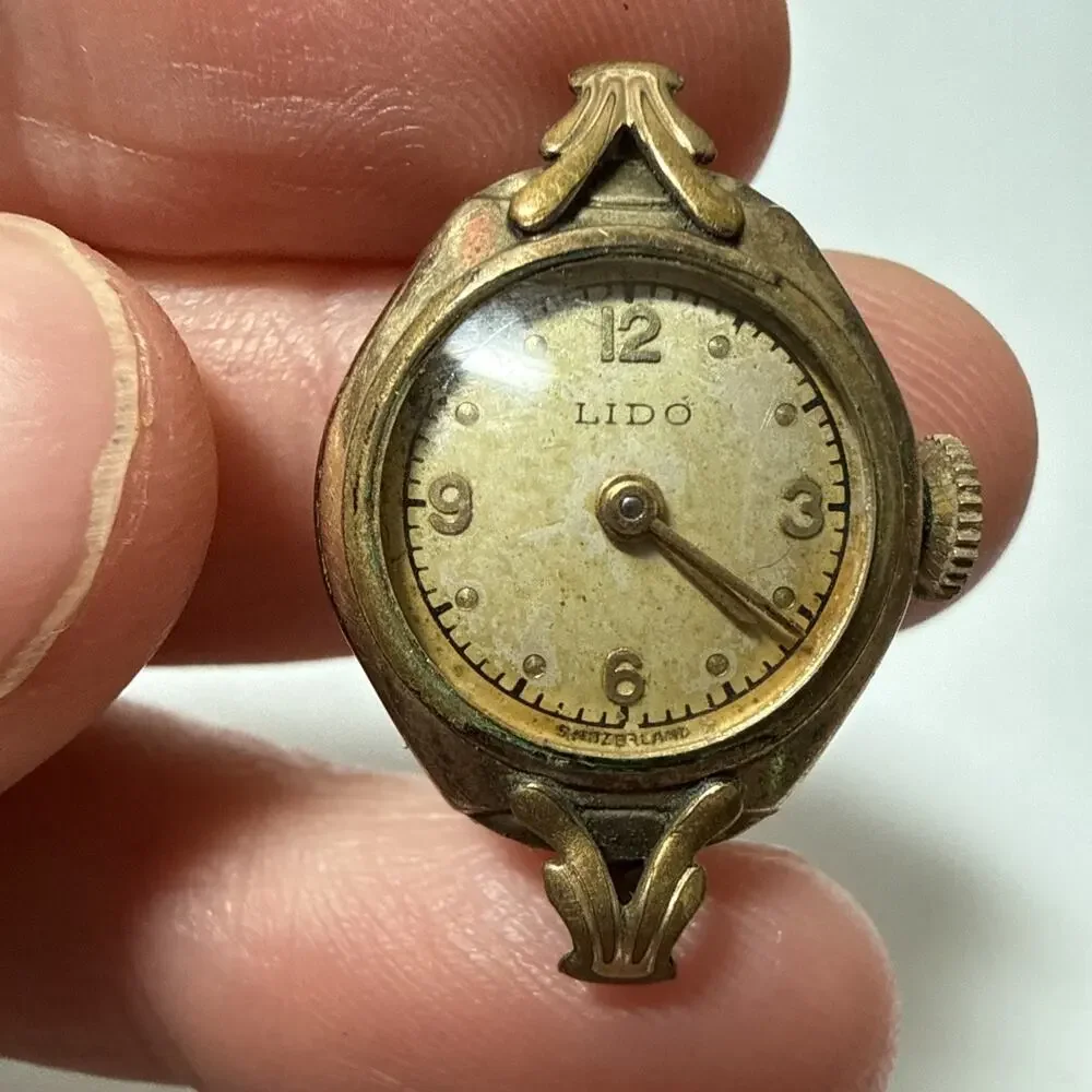 Vintage 5 Mechanical Wind-Up Watch Parts, Bulova, Lido,Ribaux, Elgin L2